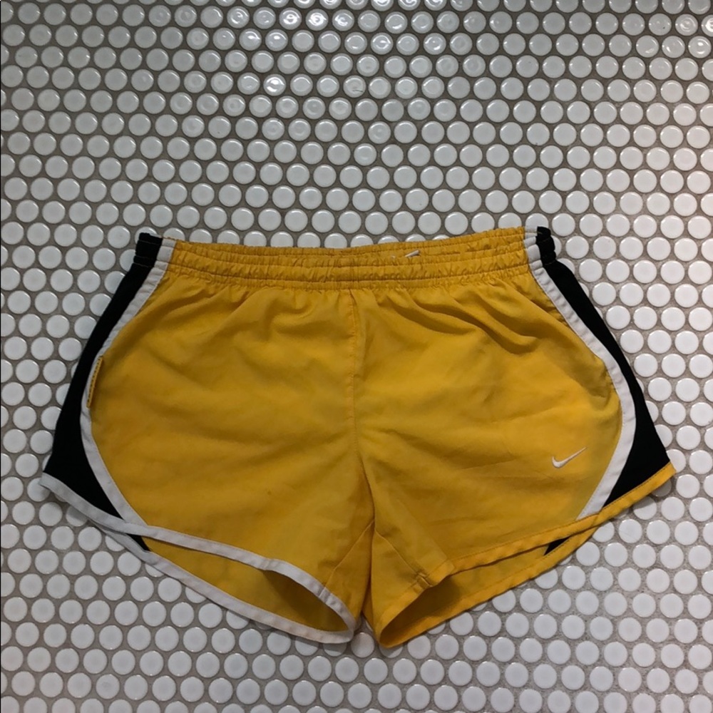 NIKE yellow/ black shorts